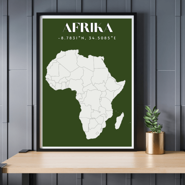 Afrika Karte Dekobild
